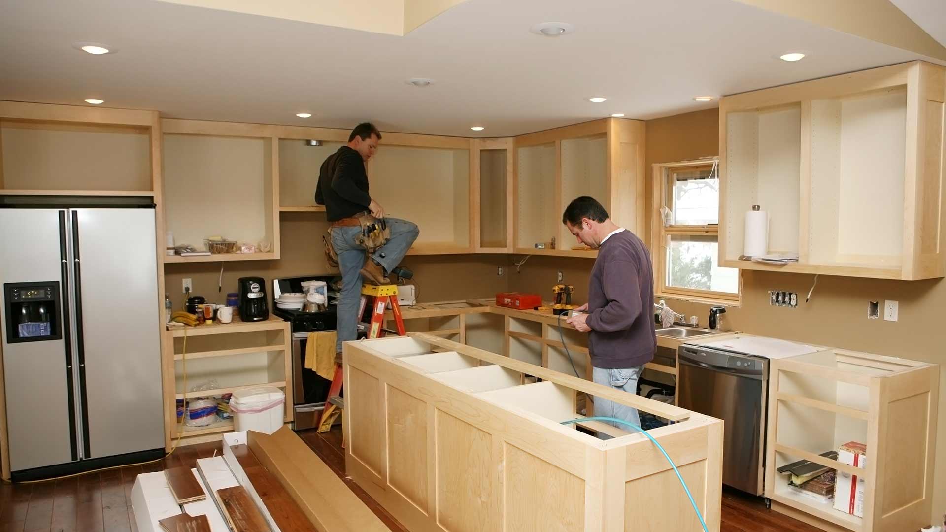 Kitchen remodeling in progress by Giant Builders Seattle contractors