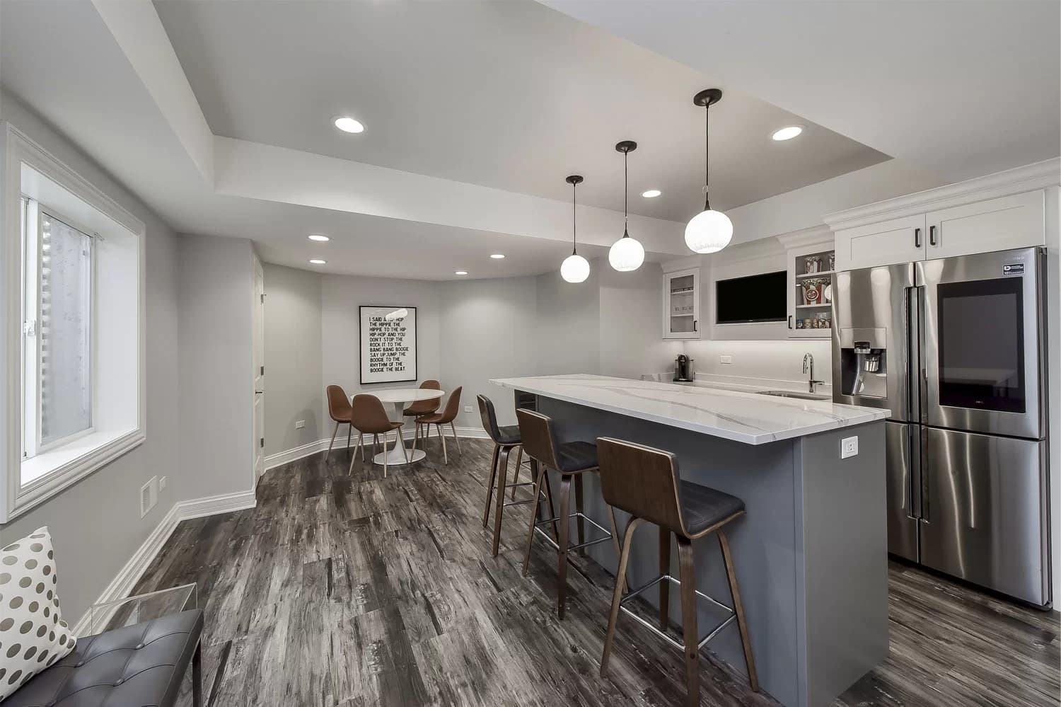 Basement before and after remodeling