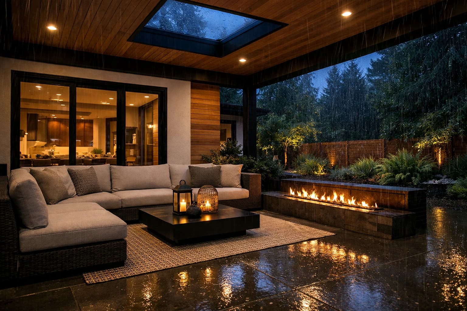 Solid patio cover installation in Bellevue WA